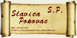 Slavica Popovac vizit kartica